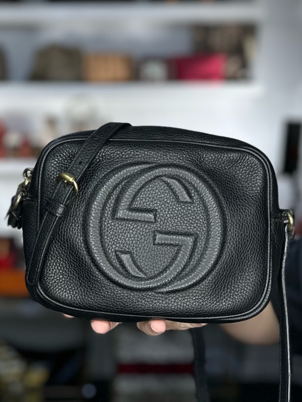 GUCCI BLACK SOHO CROSSBODY